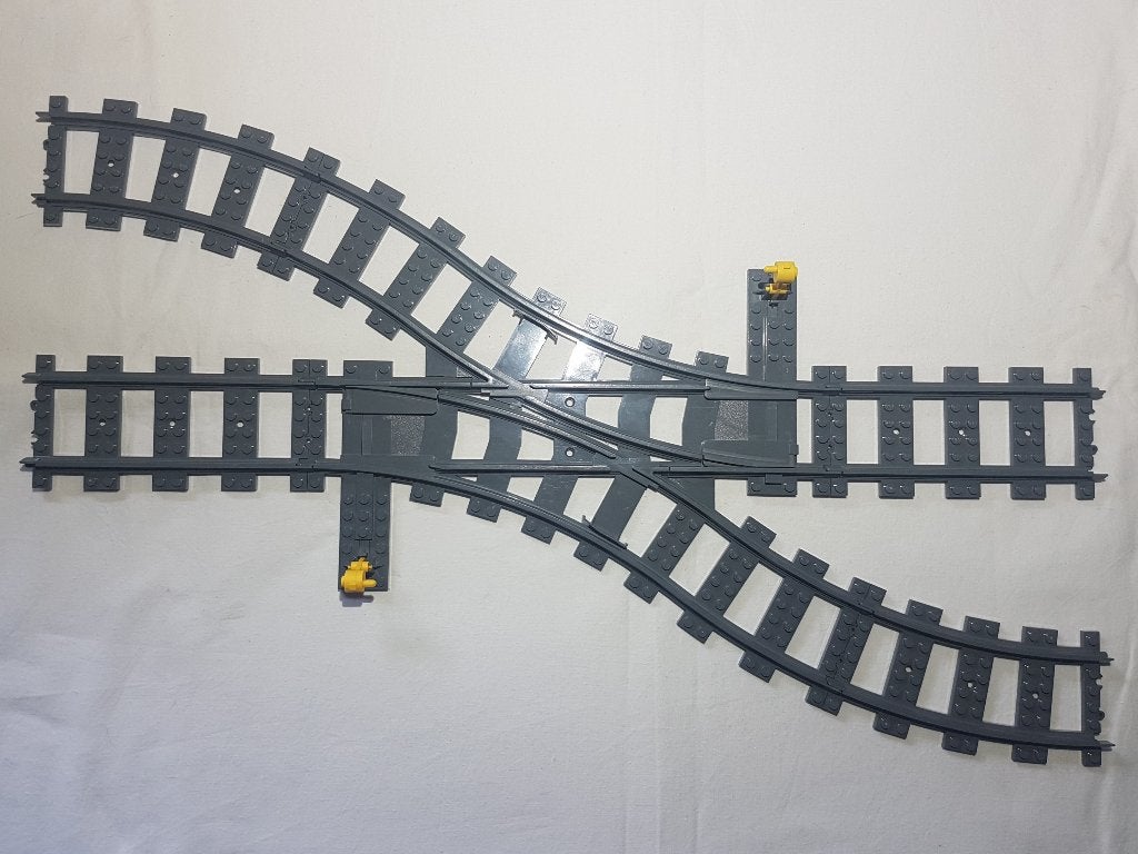 Wissels RC lego trein rails 60238, 7895, 7996 MOD (4), Enlèvement ou Envoi, Comme neuf, Lego