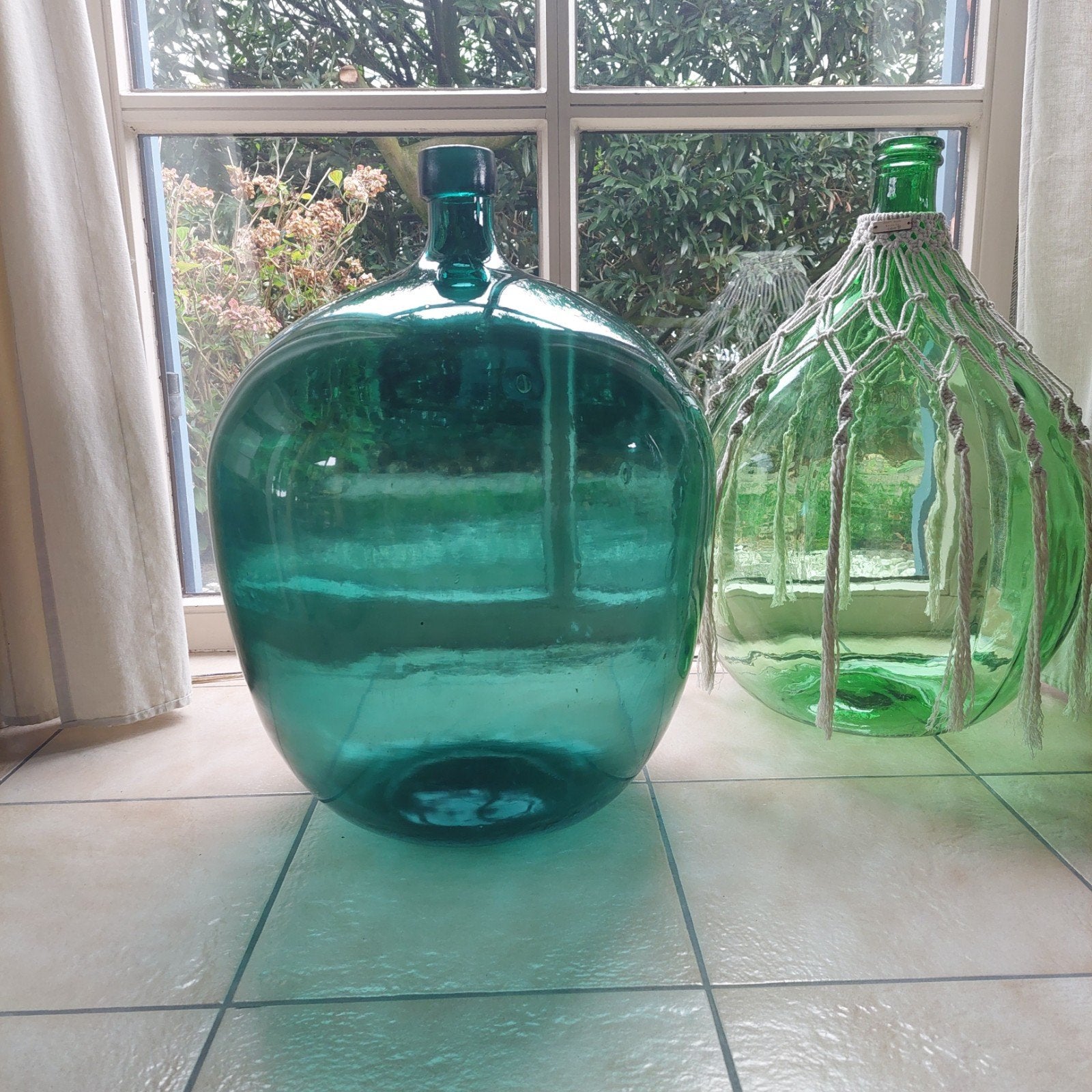 Lady Jeanne de couleur aqua, Convient pour fleurs séchées, 64 cm, Verre, Enlèvement
