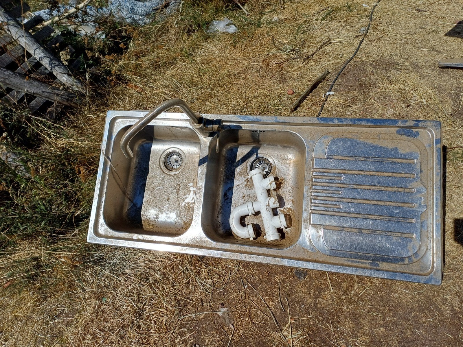 dubbele afwasbak met kraan, Huis en Inrichting, Keuken | Keukenelementen, Ophalen