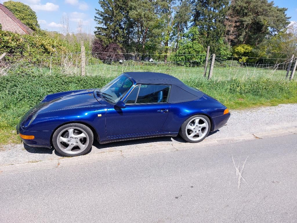 Porsche 993 C2 Cabrio, Automaat, 4 zetels, Cabriolet, Blauw