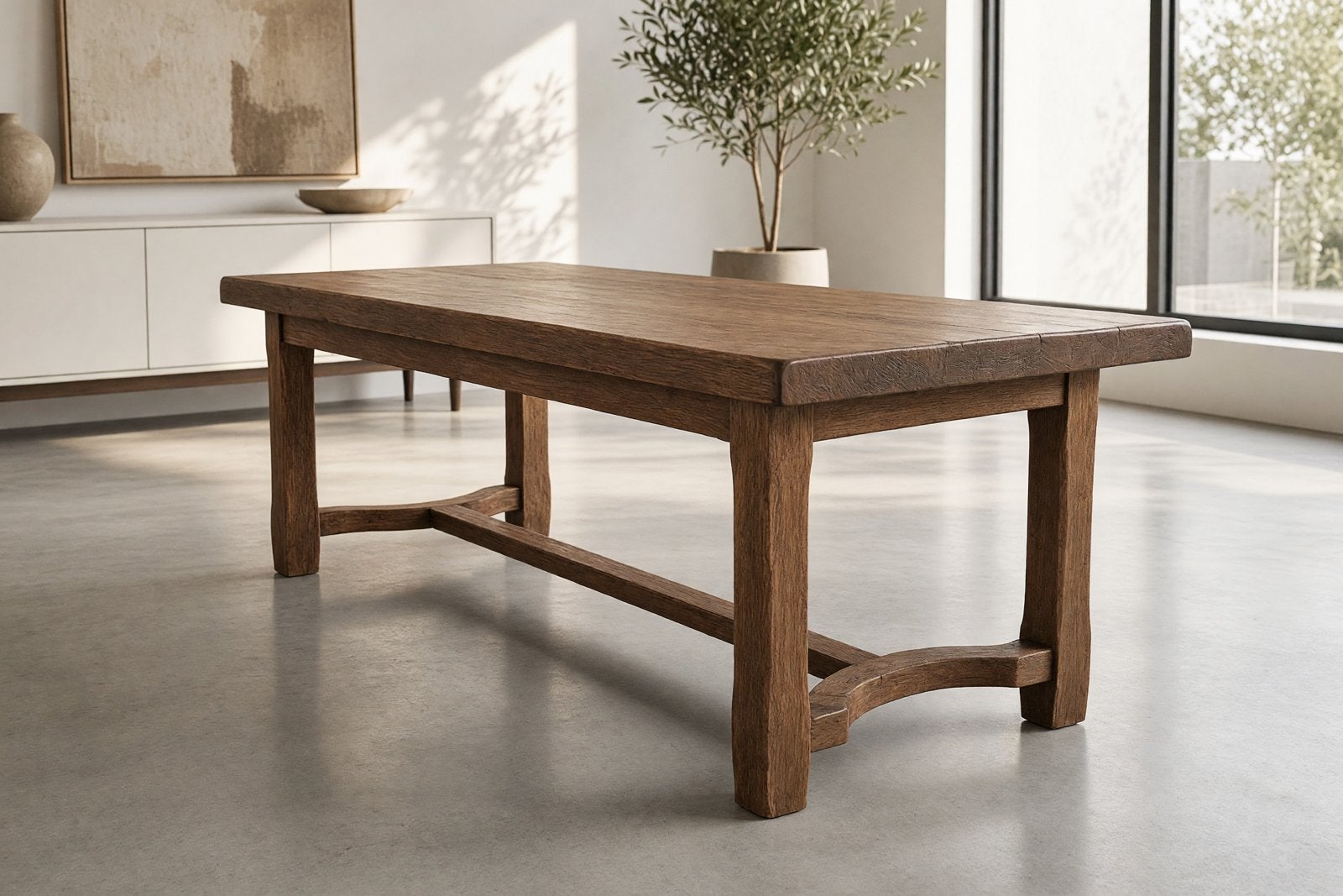 Vintage XL massief houten tafel / eettafel, Ophalen of Verzenden, Zo goed als nieuw