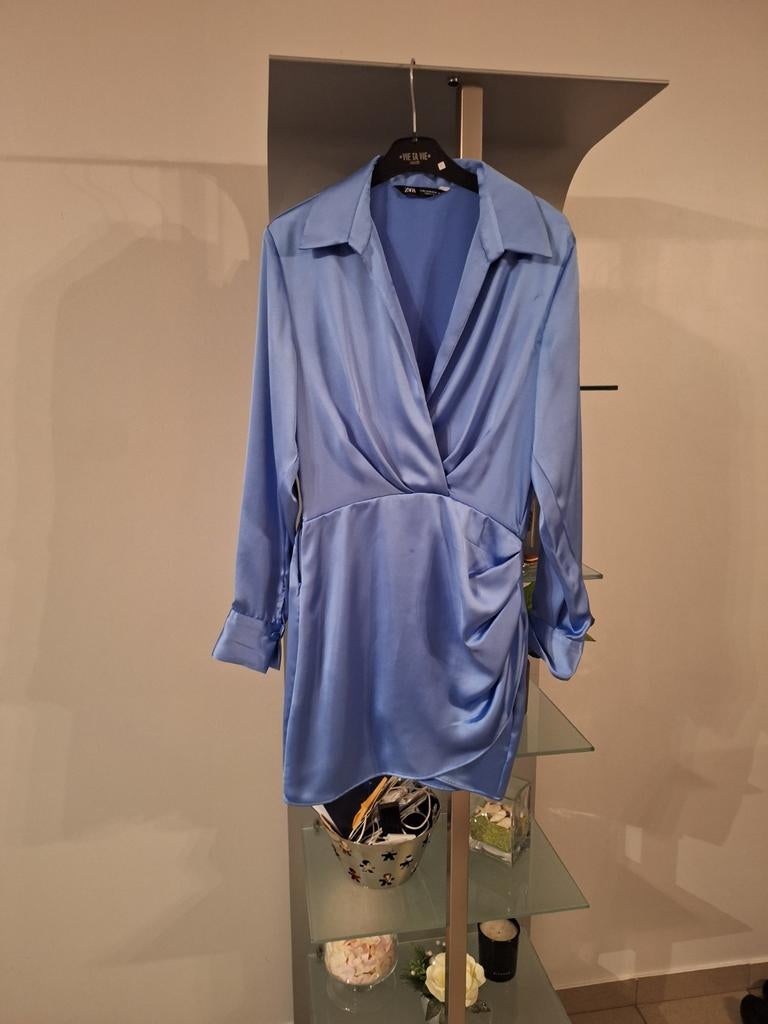 Blauw kleedje zara splinternieuw, nooit gedragen, Ophalen, Maat 38/40 (M), Blauw