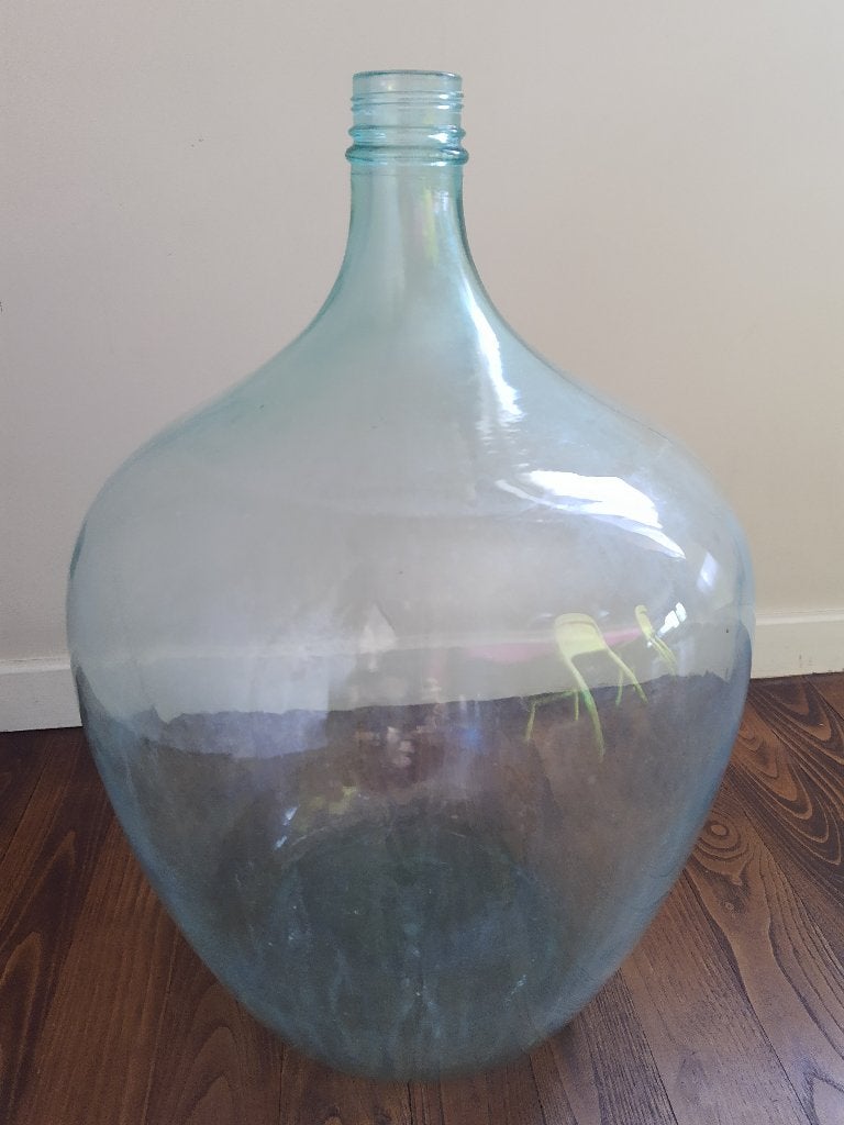 Dame jeanne, Huis en Inrichting, Ophalen, Gebruikt, Transparant, 49 cm
