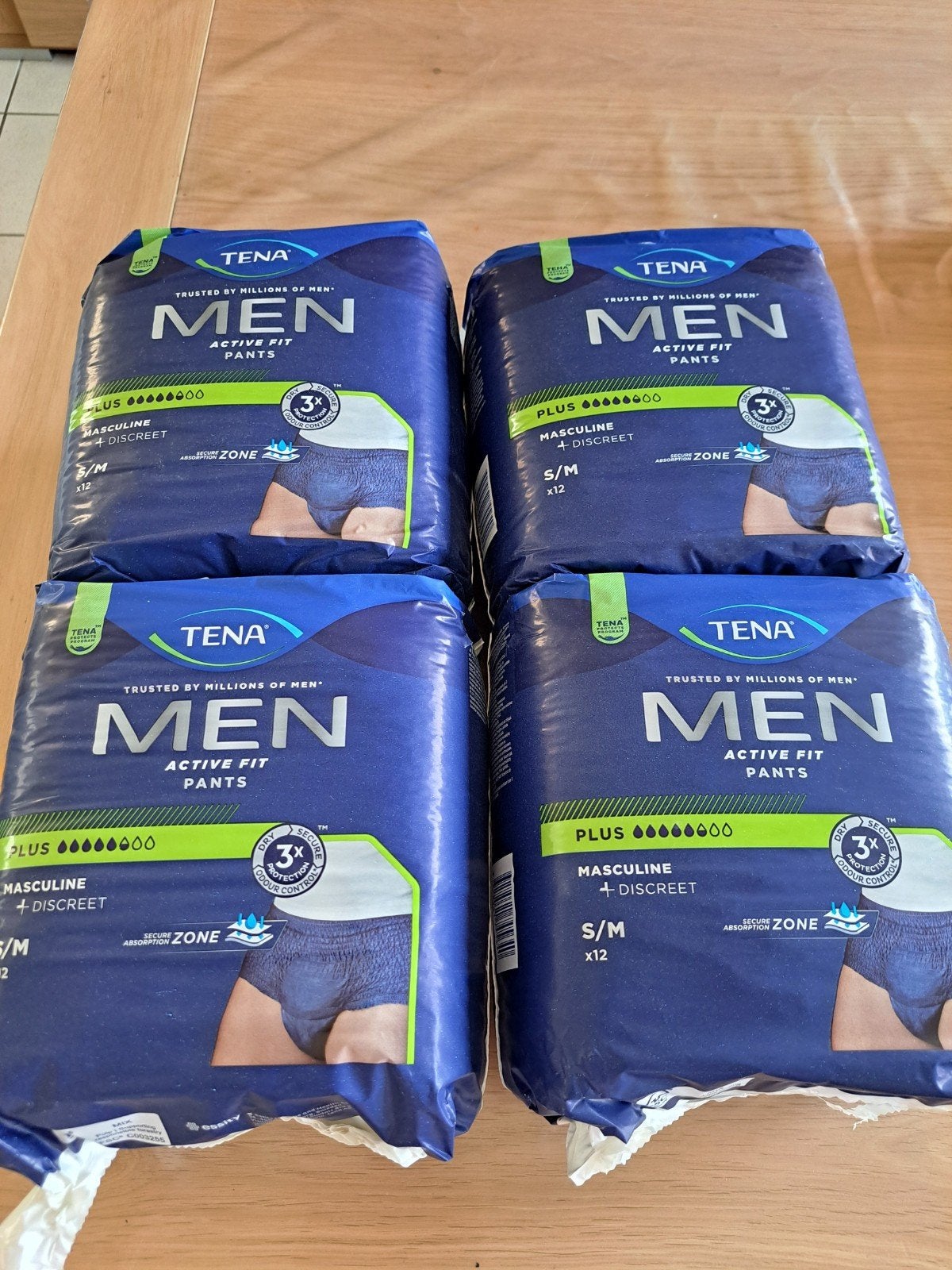 4  tena men active fit pants S/M plus, Enlèvement ou Envoi, Neuf