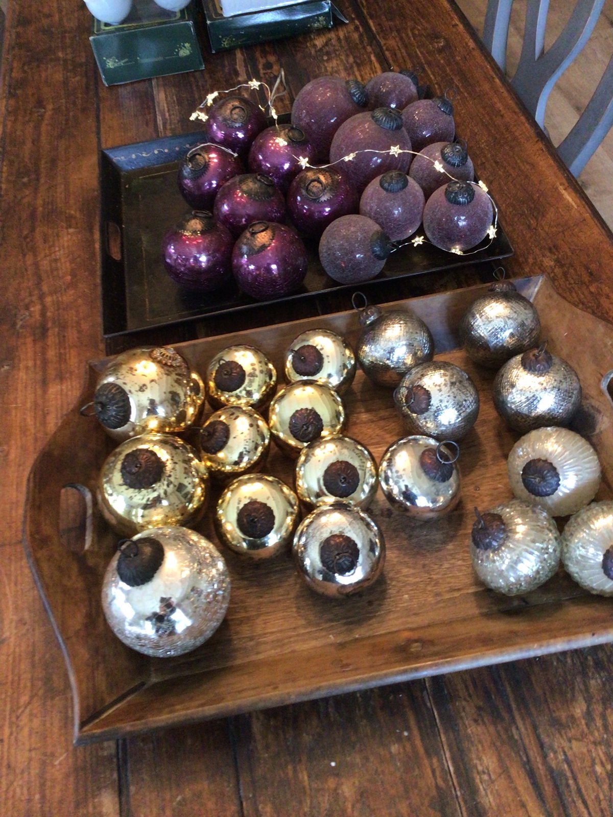 Kerstballen, antiek - vintage look, Antiek en Kunst, Ophalen