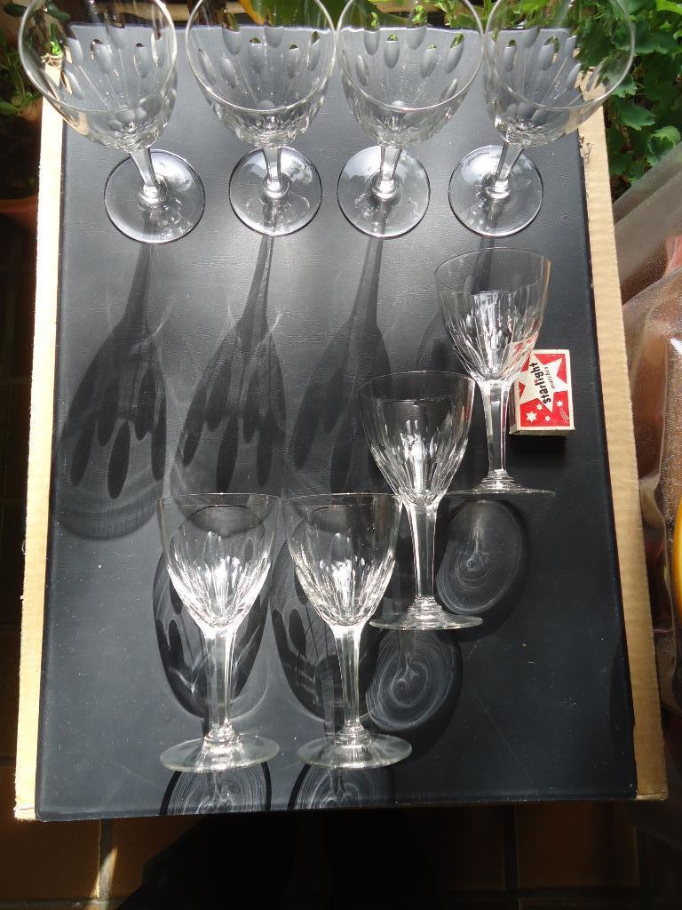 8 verres à vin Val Saint Lambert, Enlèvement ou Envoi