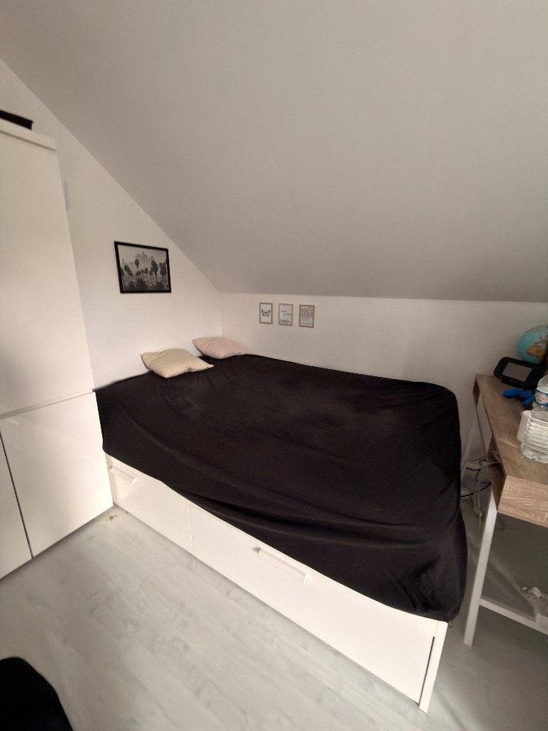 Lit et matelas, Maison & Meubles, Enlèvement, Utilisé, 200 cm, Deux personnes