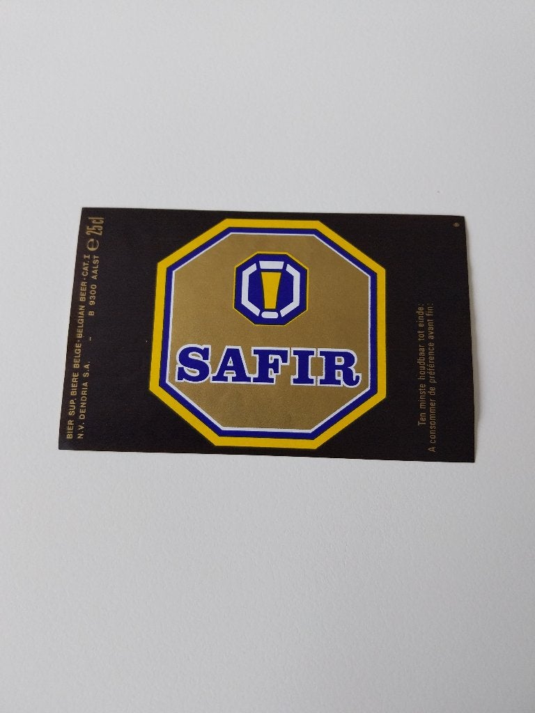 Étiquette de bière Safir Dendria De Gheest Alost 8, Collections, Enlèvement ou Envoi, Utilisé