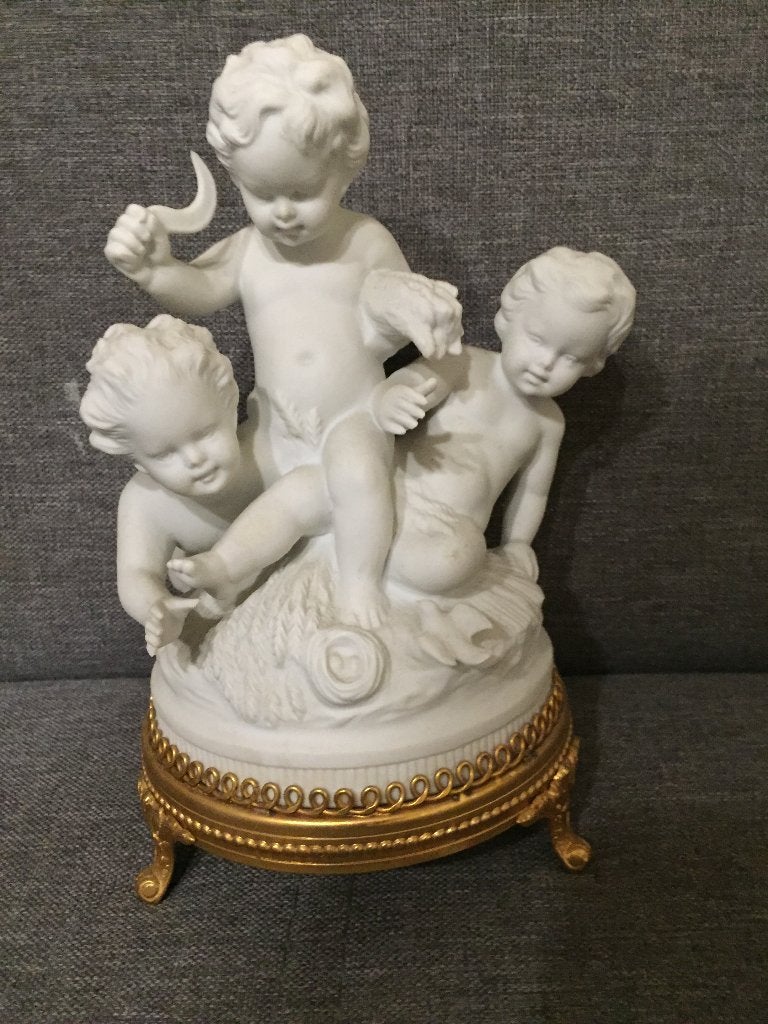 Antiek trio engeltjes, Ophalen of Verzenden