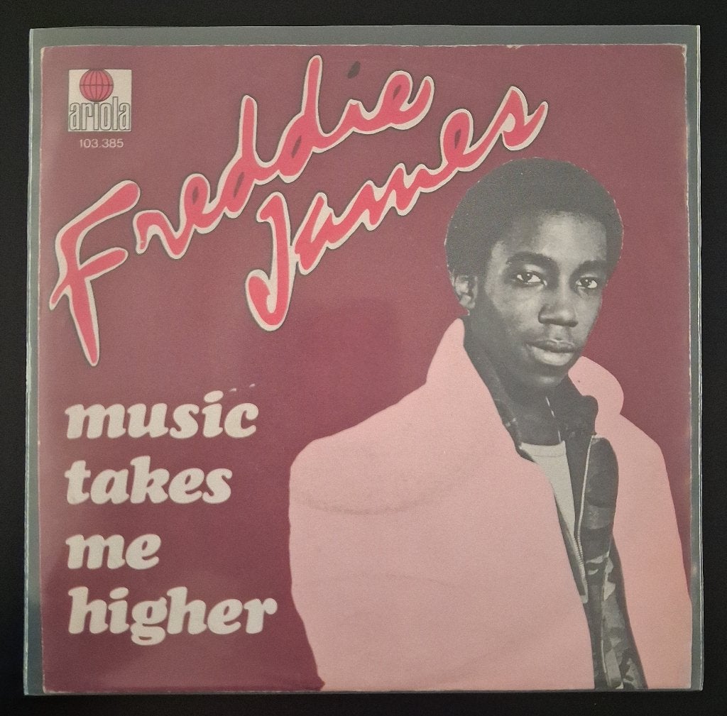 7" Freddie James - Music Takes Me Higher (ARIOLA 1981) VG+, CD & DVD, R&B et Soul, 7 inch, Utilisé, Envoi