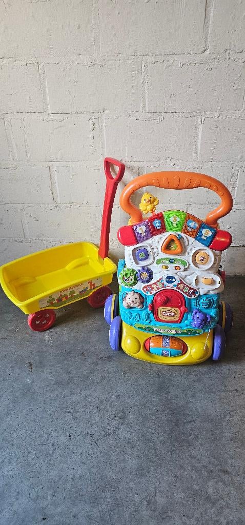 Loopwagen Vtech en speelgoed, Ophalen, Zo goed als nieuw