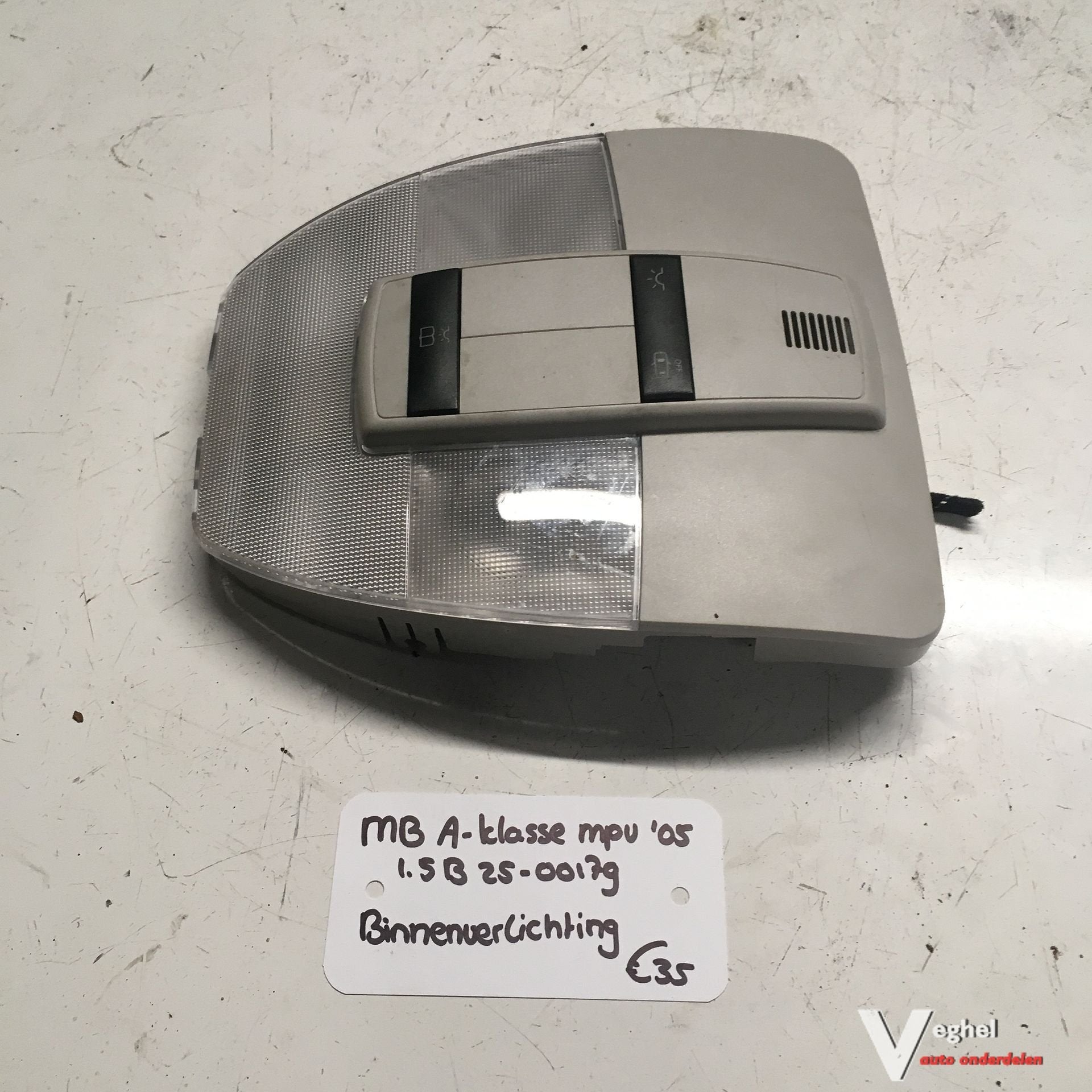 Mercedes A klasse 1.5 B 2005 2500179  Binnenverlichting, Autos : Pièces & Accessoires, Tableau de bord & Interrupteurs, -, Utilisé