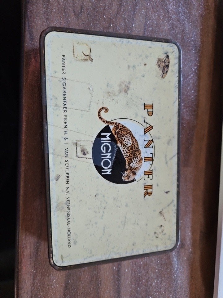 Vintage boîte à cigares Panter, Enlèvement ou Envoi, Utilisé