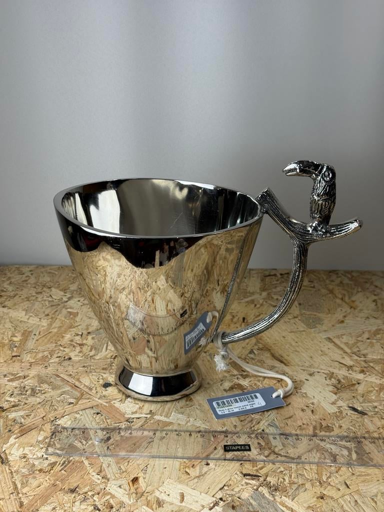 Chehoma zilverkleurige metalen toekan ijsemmer NIEUW, Ophalen of Verzenden, Zo goed als nieuw, Metaal