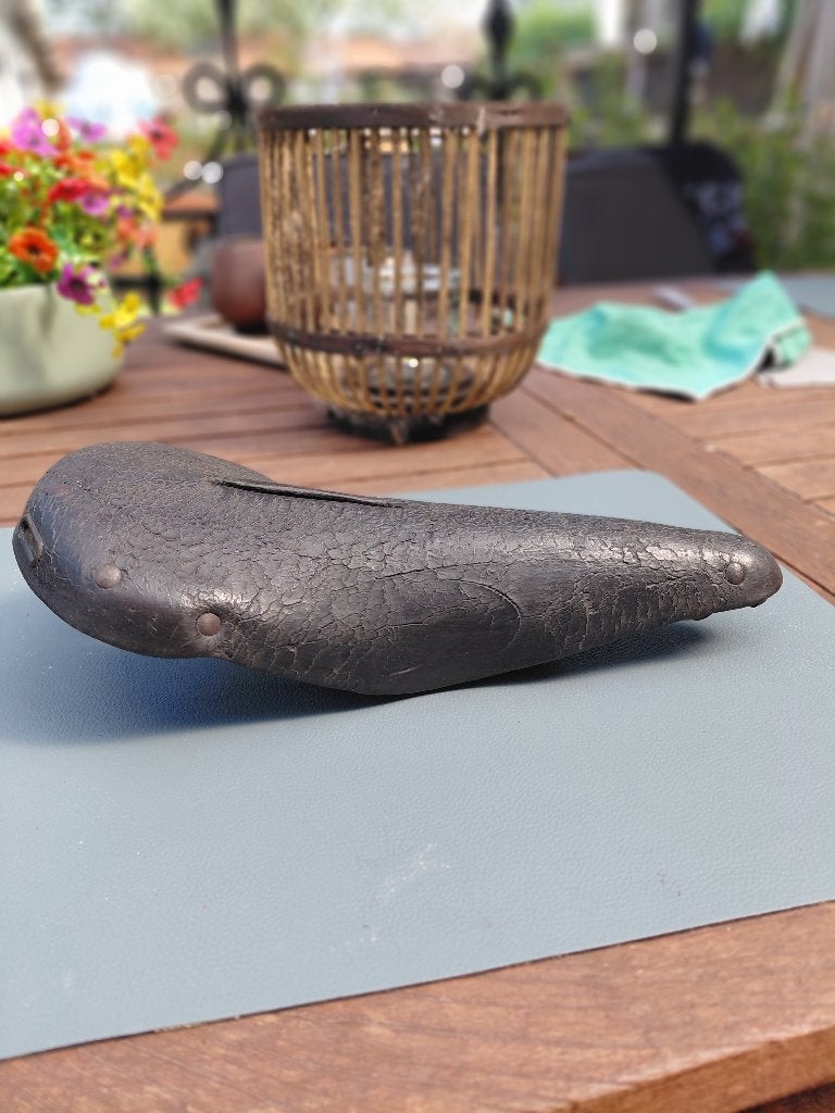 koerszadel, Ophalen, Gebruikt, Leer, Zadel