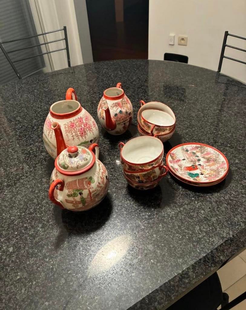 Chinees theeservies – 12 delig (niet alles staat op foto), Ophalen, Zo goed als nieuw