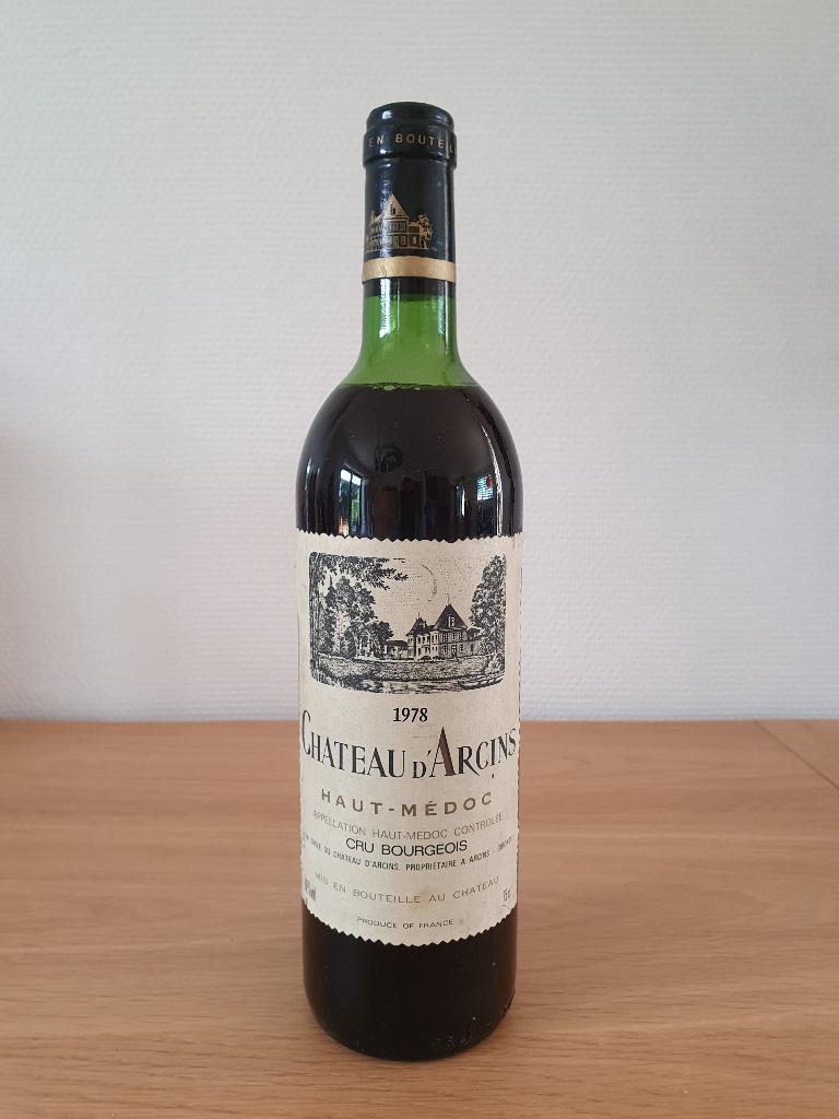 Château d'Arcins - 1978 - Haut Médoc, Collections, Neuf, Enlèvement ou Envoi, Pleine, Vin rouge
