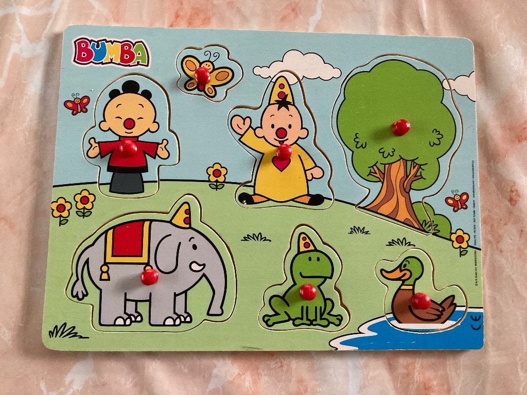 Houten inlegpuzzel Bumba, Ophalen of Verzenden, Zo goed als nieuw, Van hout