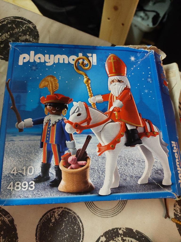 Playmobil 4893 Sinterklaas en zwarte piet, Ophalen of Verzenden, Gebruikt, Complete set
