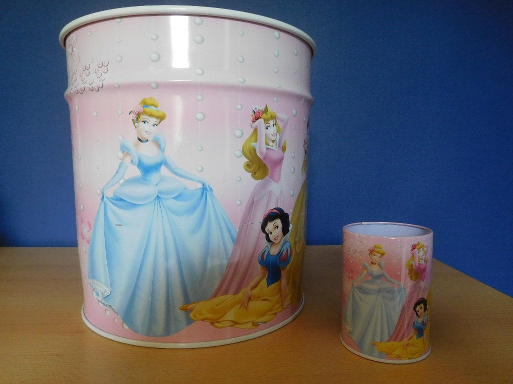Ensemble poubelle et pot crayons Disney Princess, Enlèvement ou Envoi, Utilisé