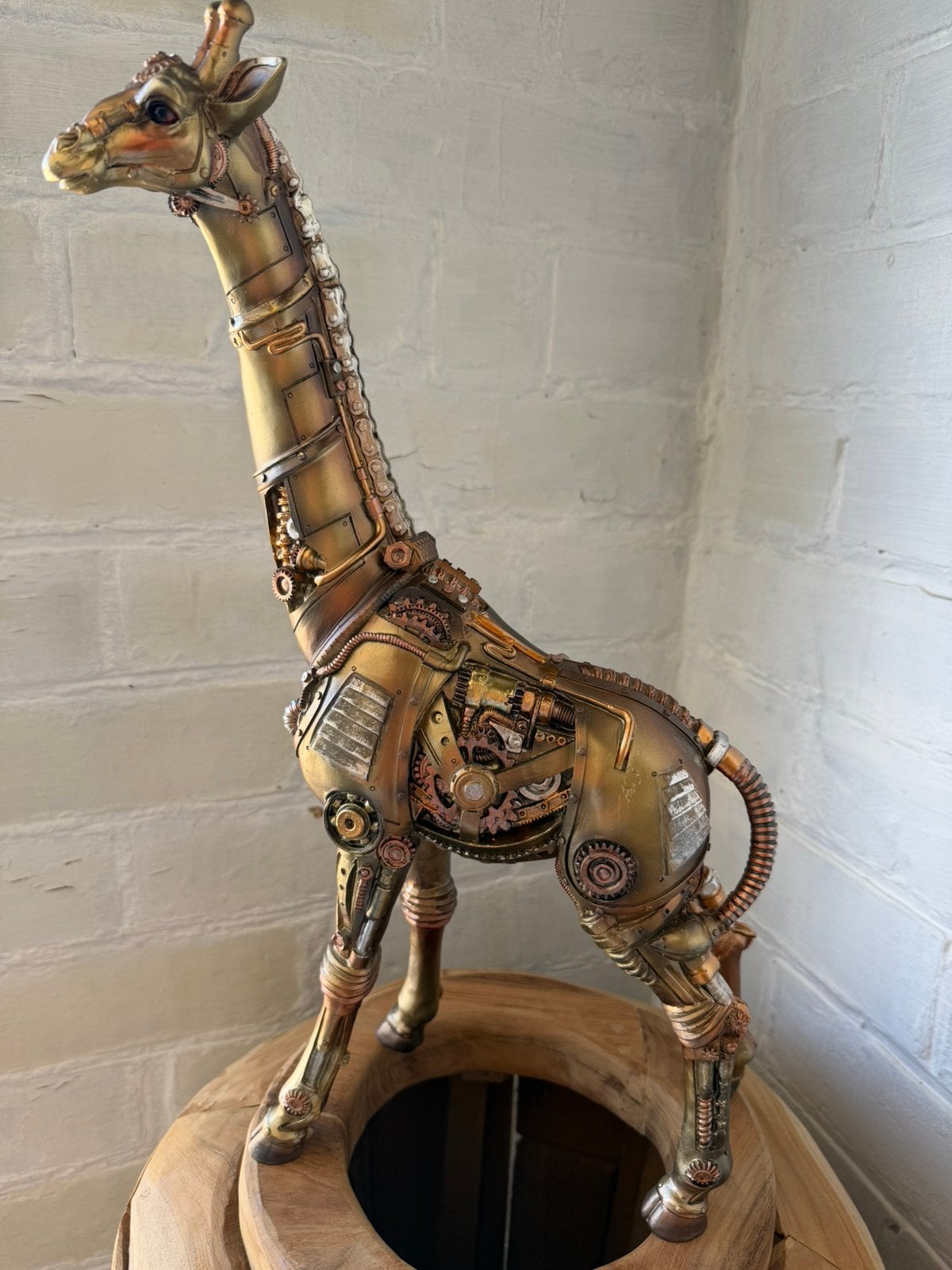 Girafe Steanpunk en or antique, Enlèvement, Neuf, Animal