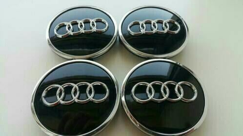 Audi, cache-moyeu extérieurs, 61 mm, noir ou gris, Enlèvement ou Envoi, Neuf