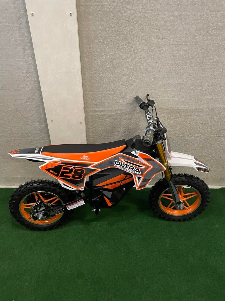 Nieuwe Ultra 1000 watt elektrische oranje kinder crossmotor, Kinderen en Baby's, Speelgoed | Buiten | Accuvoertuigen, Ophalen