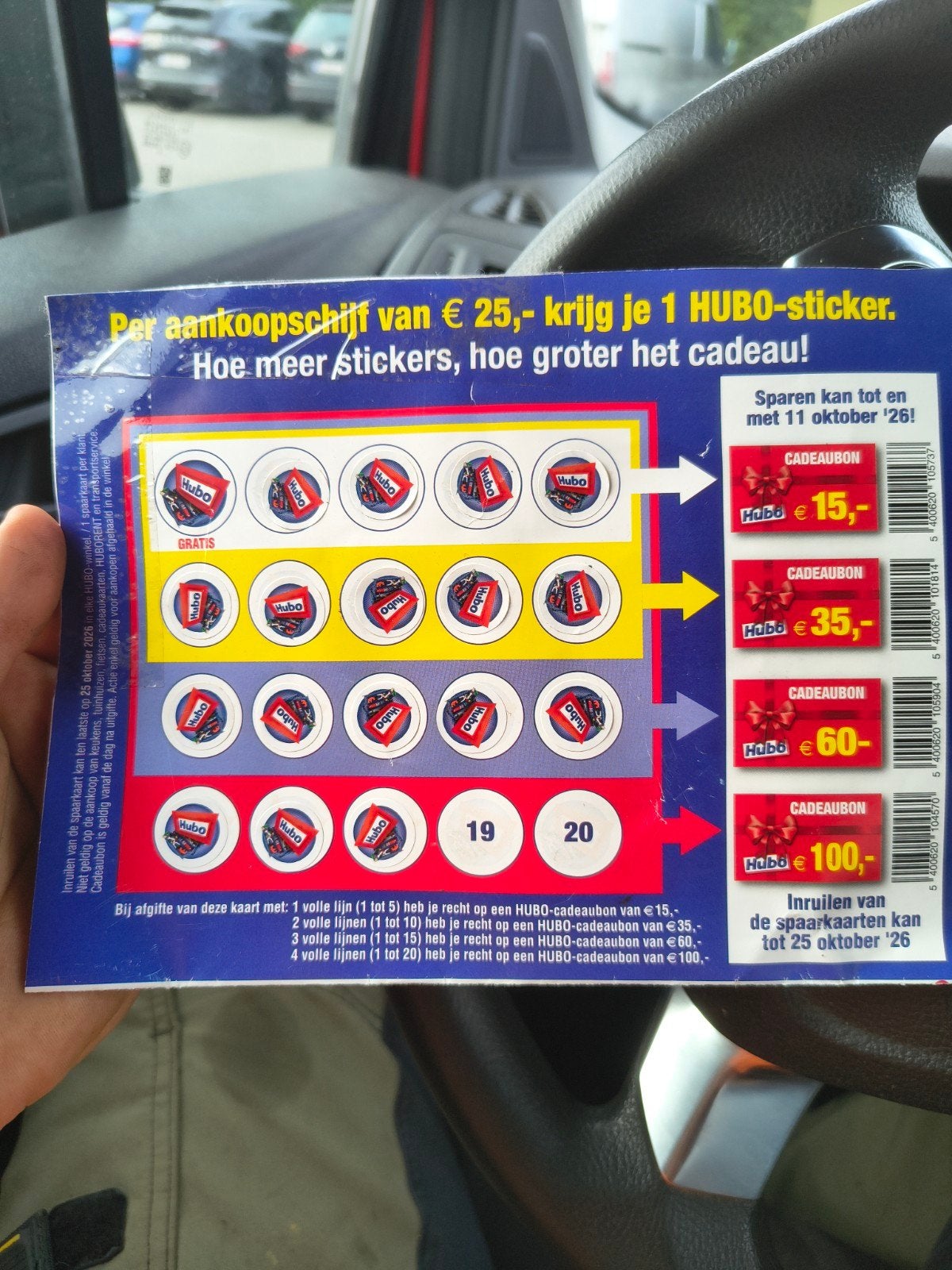 GEZOCHT HUBO stickers zegels, Ophalen