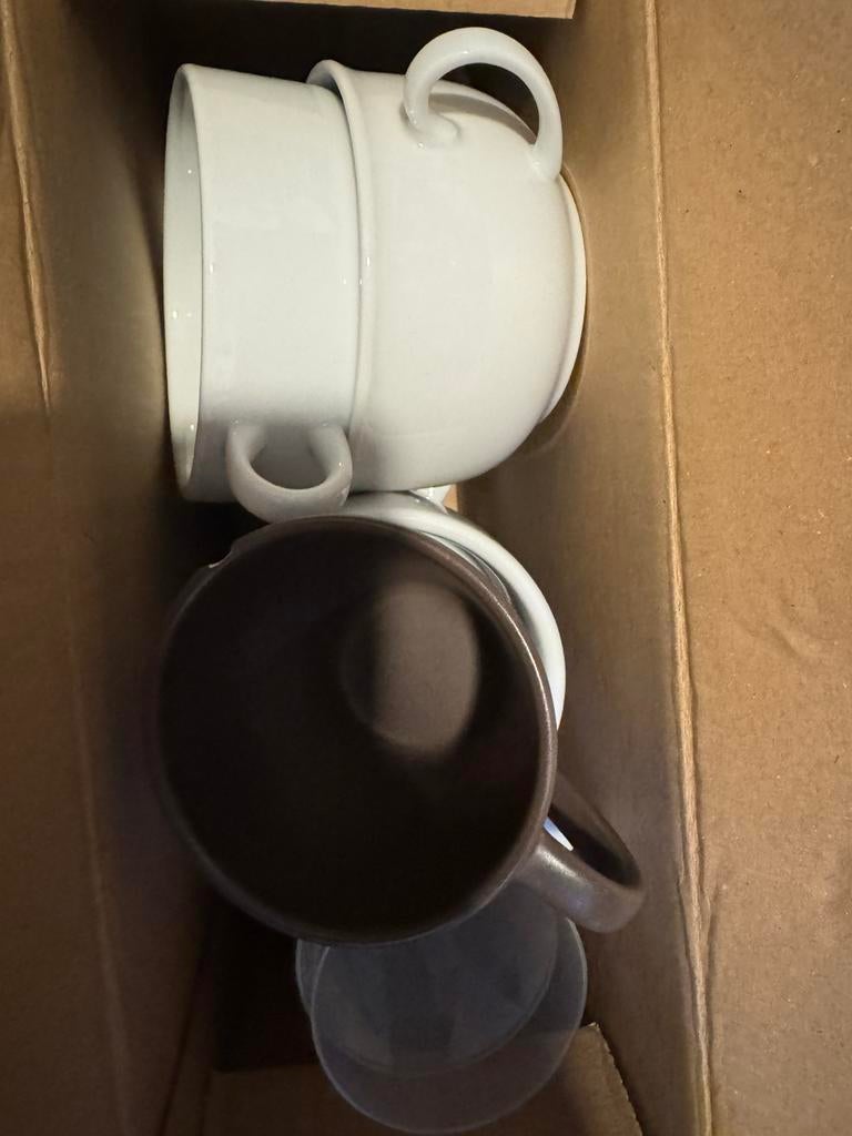 Lot thee tassen koffie potje, Enlèvement ou Envoi, Assiettes(s)