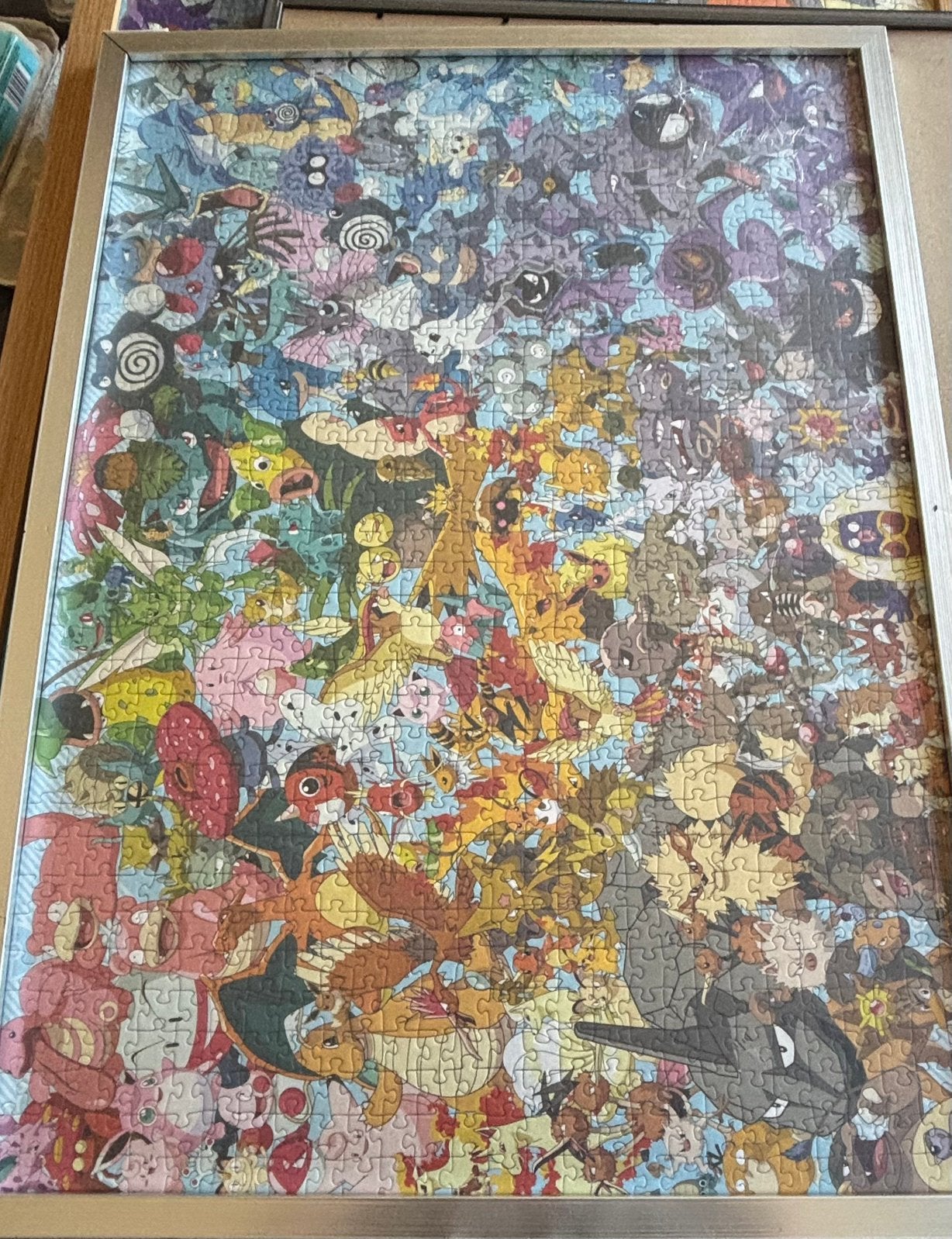 Puzzels pokémon in kader, Ophalen, Zo goed als nieuw