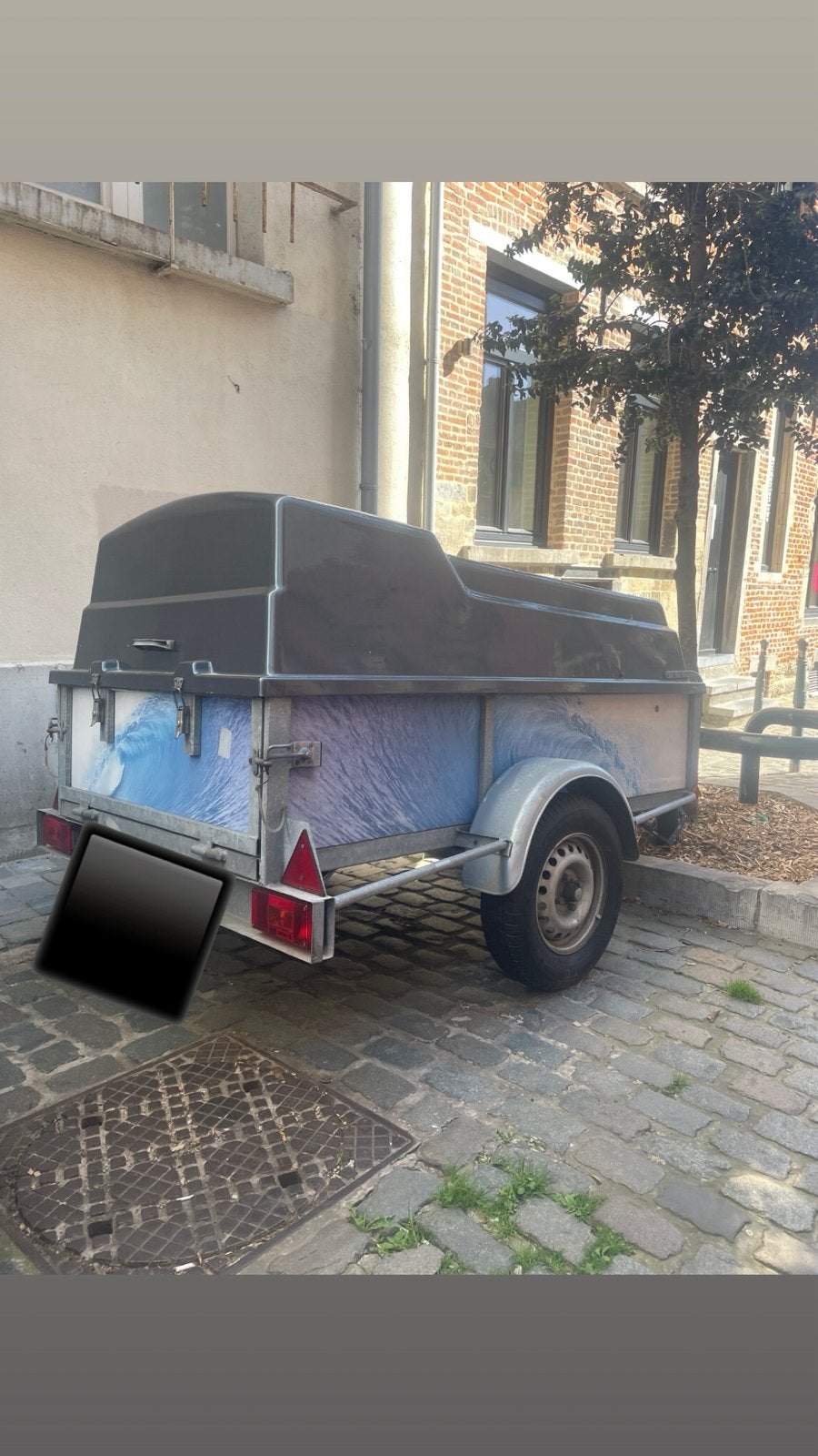 Remorque bagagère avec couvercle, Autos : Divers, Remorques, Comme neuf, Enlèvement
