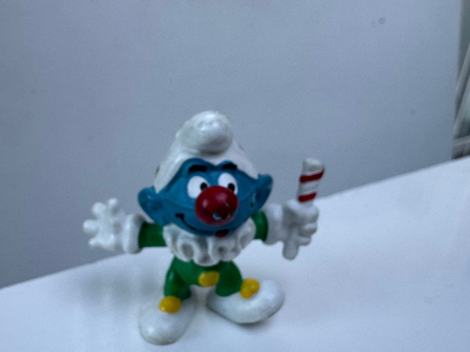 Miniatuur smurf Clown Smurf PVC Figure, Collections, Schtroumpfs, Enlèvement ou Envoi, Utilisé, Autres Schtroumpfs, Poupée, Figurine ou Peluche