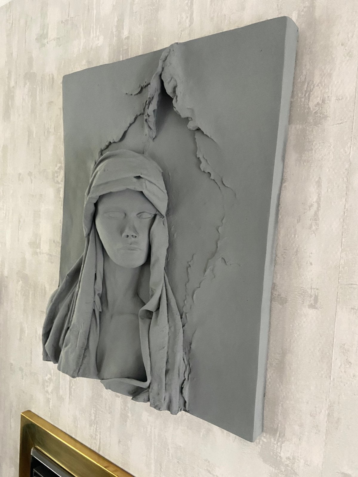 Beeld Hedwige De Puydt, Antiquités & Art, Gris, Marqué, Statue, 50 - 100 cm