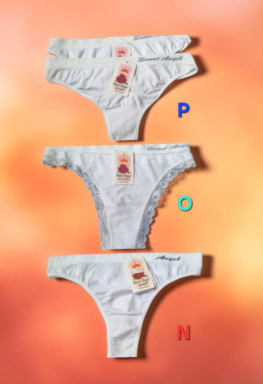 Sweet Angel 4x NIEUWE Strings - One Size, Kleding | Dames, Ondergoed en Lingerie, Sweet Angel, Ophalen of Verzenden, Wit, String
