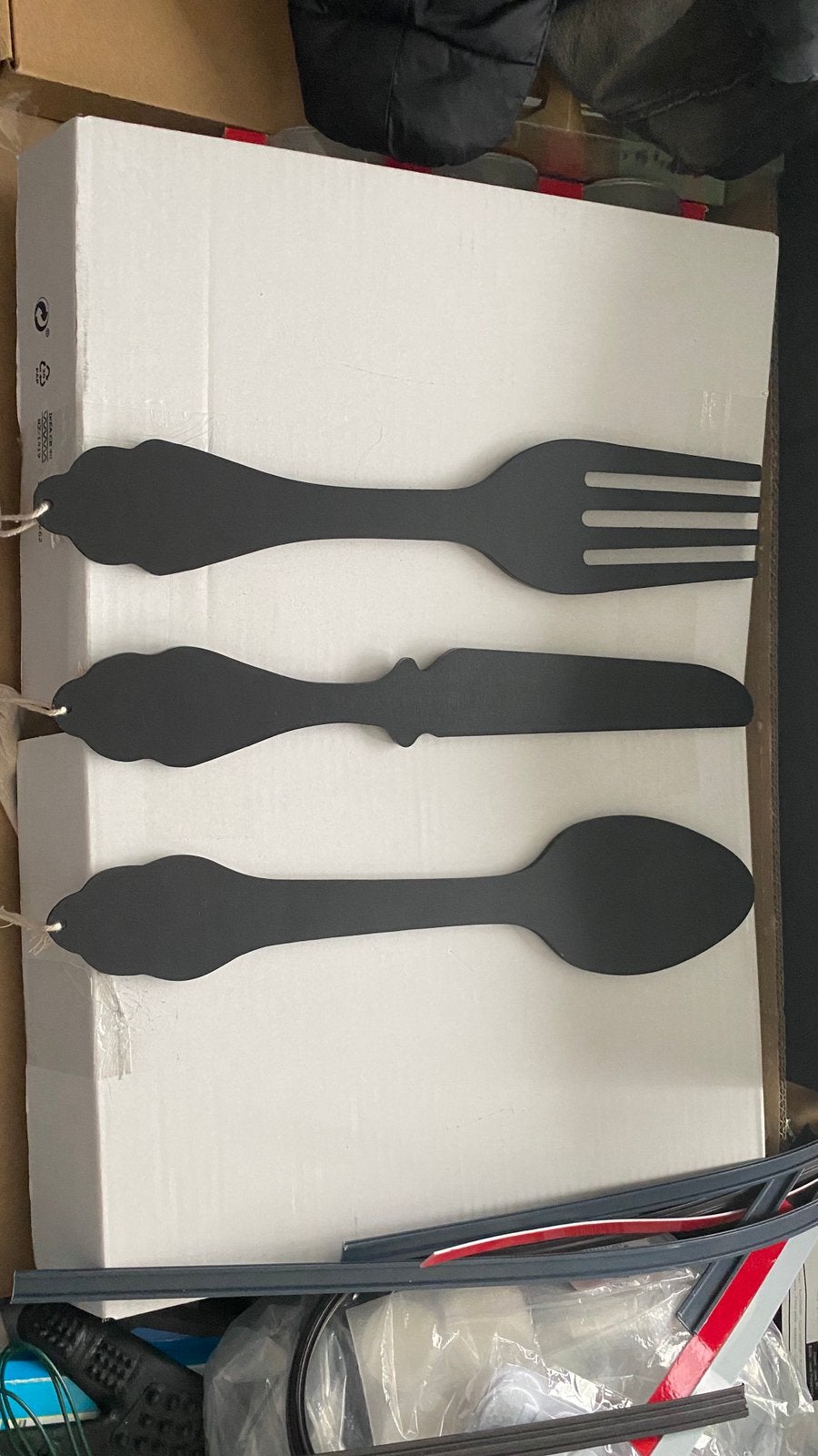 Set de 3 couverts décoratifs de cuisine, Maison & Meubles, Enlèvement, Neuf