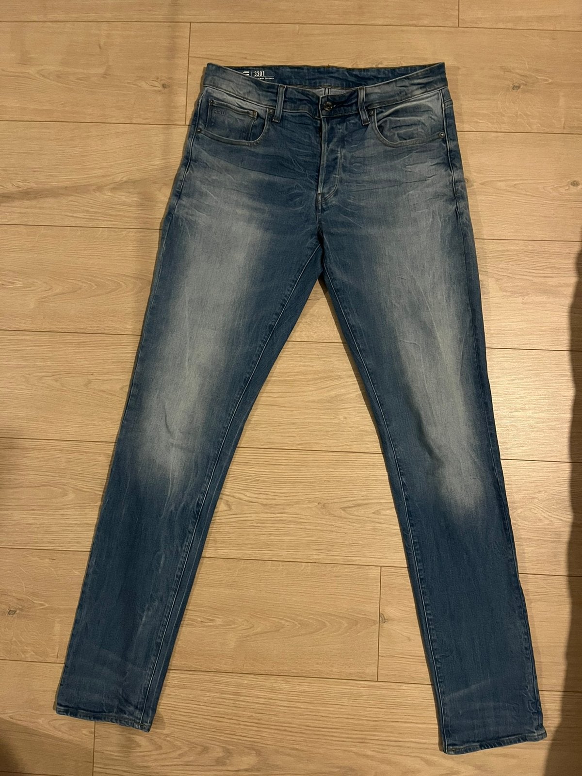Jean fuselé droit G star RAW 3301 Z.G.A.N W33 L38, Enlèvement ou Envoi, Comme neuf, W33 - W34 (confection 48/50)