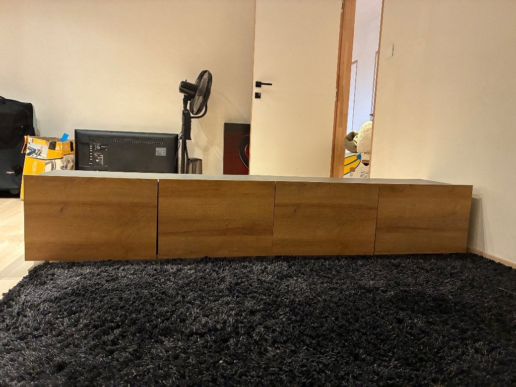 Tv meubel houtlook, Maison & Meubles, Armoires | Mobilier de télévision, Utilisé, Moins de 100 cm, 150 à 200 cm, 25 à 50 cm, Enlèvement