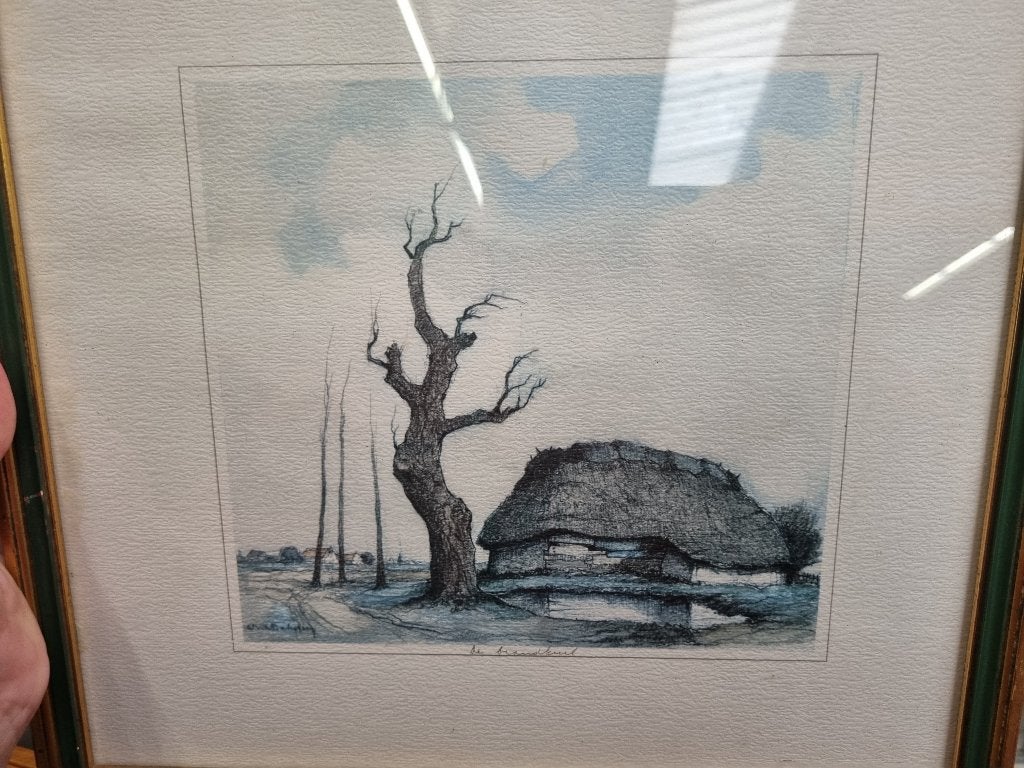 Ets Dirk Baksteen, Antiek en Kunst, Realistisch, Overige technieken, Ophalen of Verzenden, Overige onderwerpen