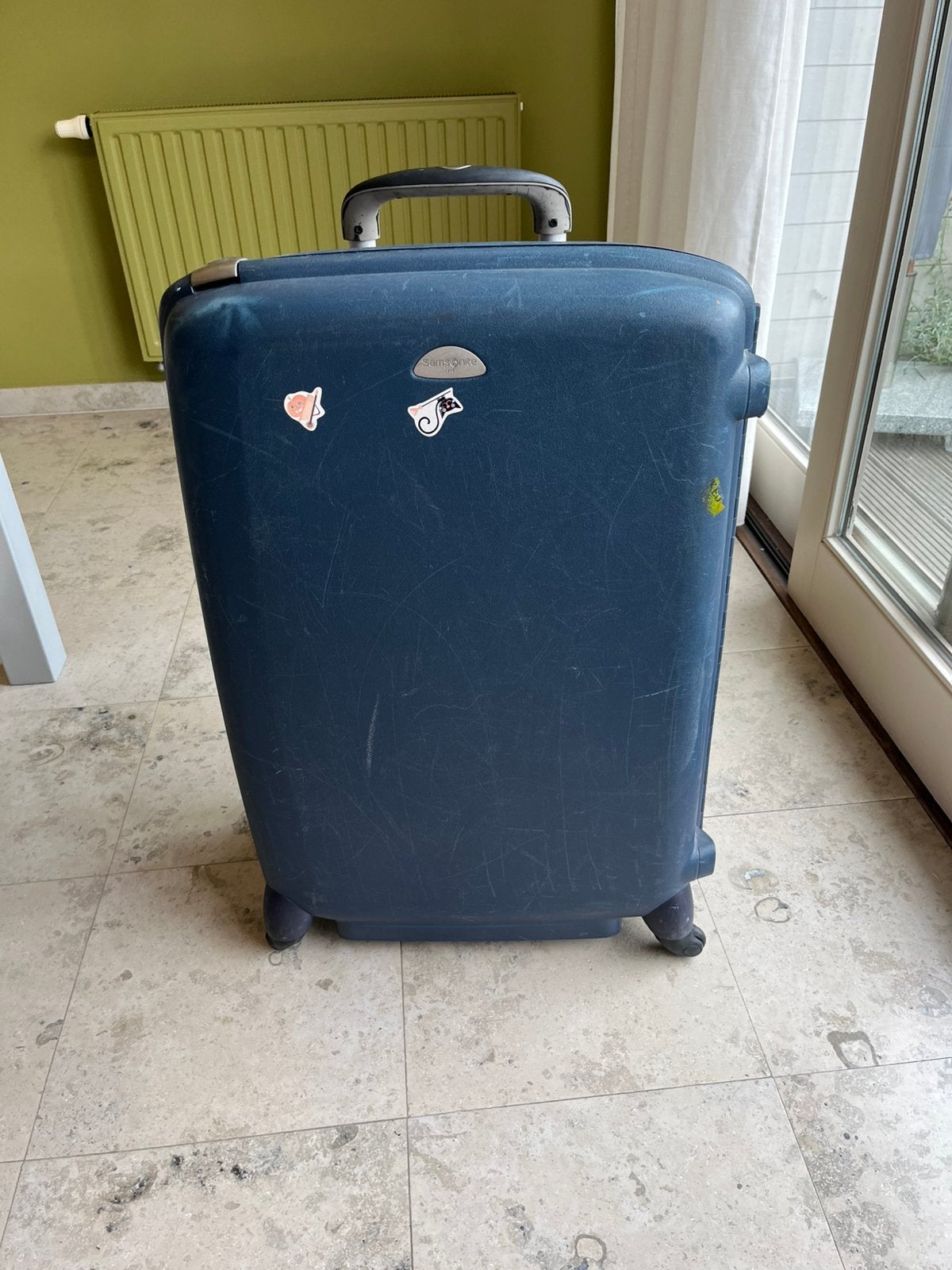 Valies Samsonite, Ophalen, Wieltjes, Gebruikt, Hard kunststof