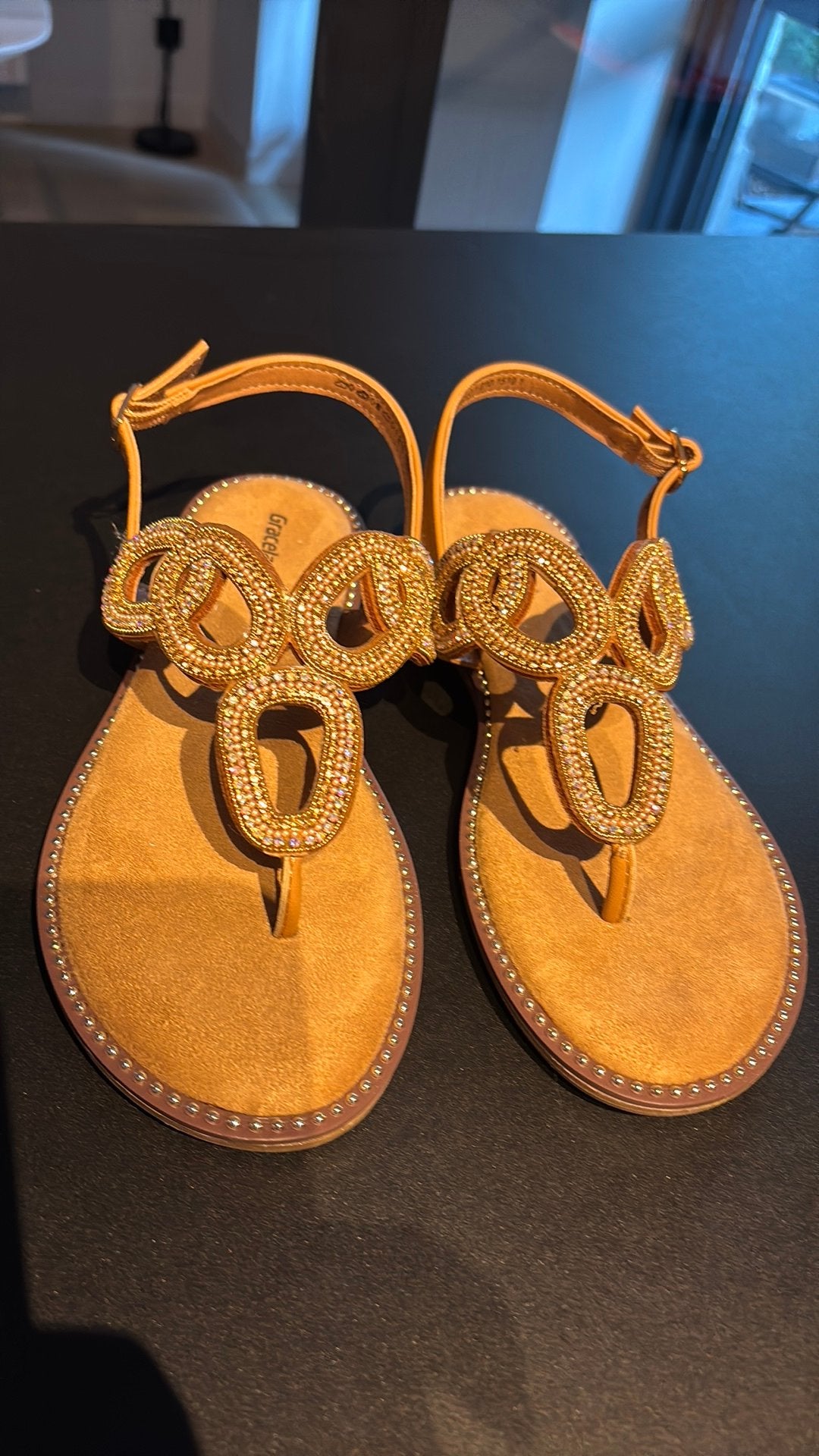 Nieuwe dames teenslippers van het merk Graceland, Ophalen, Bruin, Nieuw, Sandalen of Muiltjes