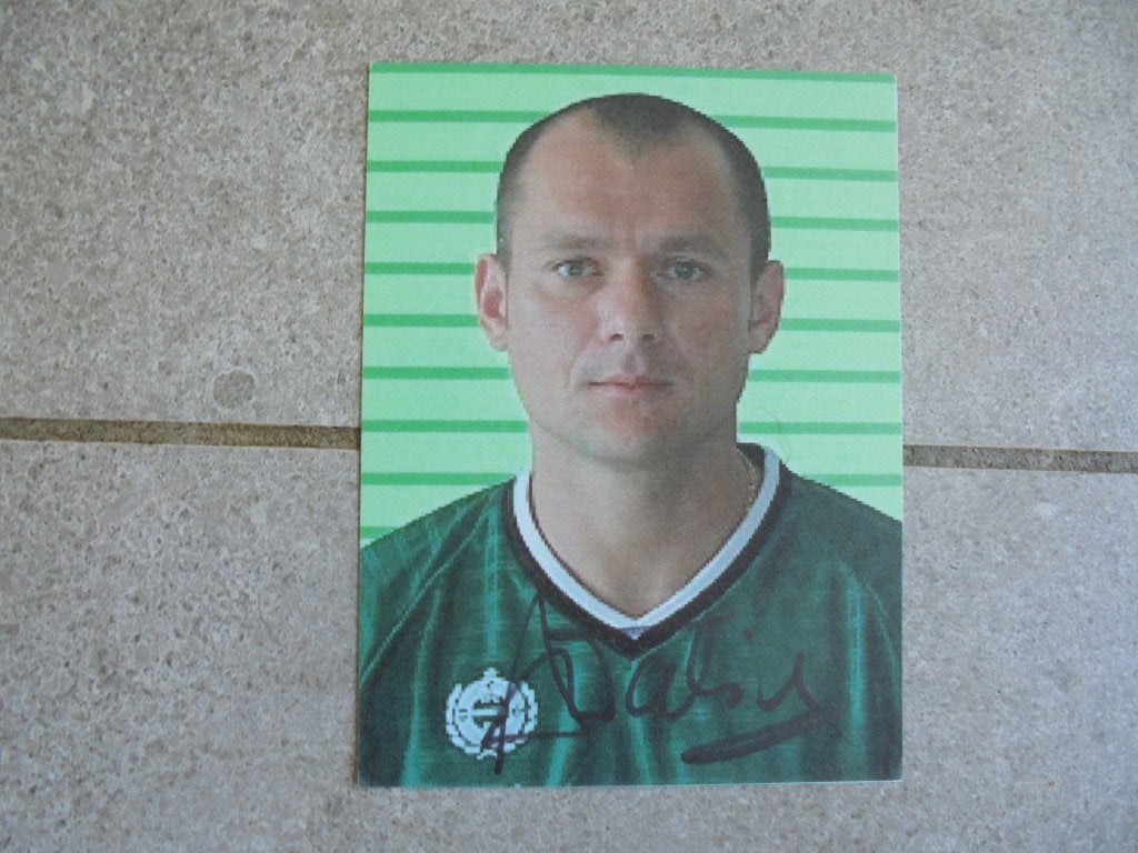 Gehandtekende foto voetballer Mirek Waligora, Envoi, Photo