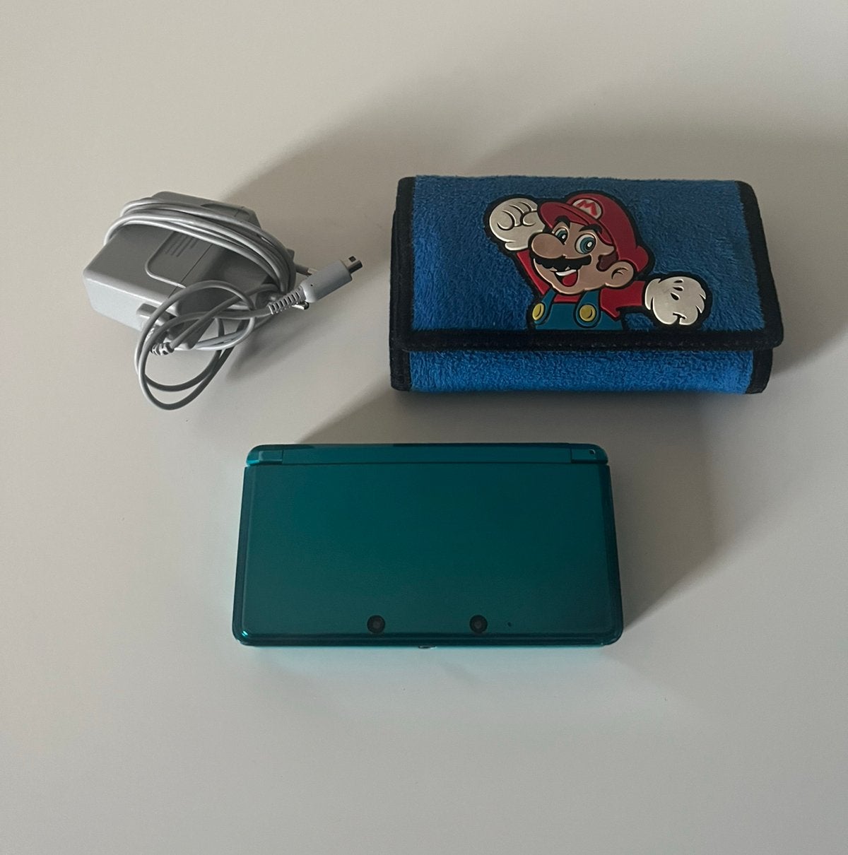 Nintendo 3DS Aqua Blue, Blauw, Ophalen of Verzenden, Met beschermhoes of tas, 3DS