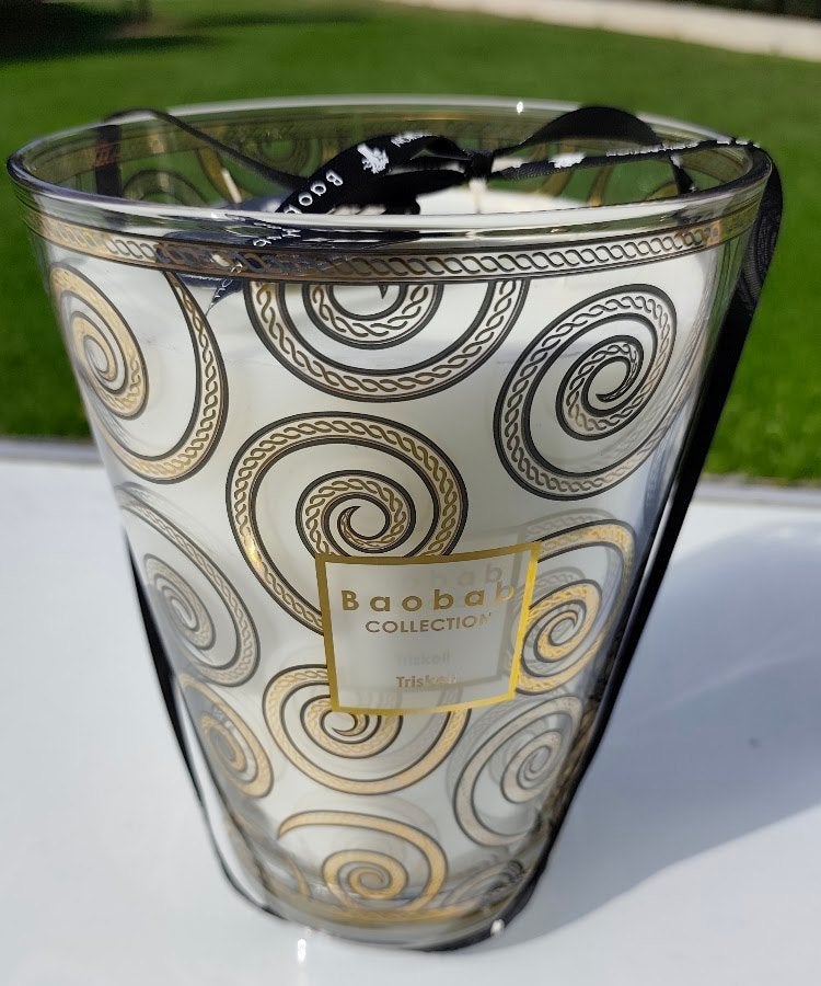 Baobab kaars groot, Huis en Inrichting, Ophalen, Bruin, Nieuw, Glas