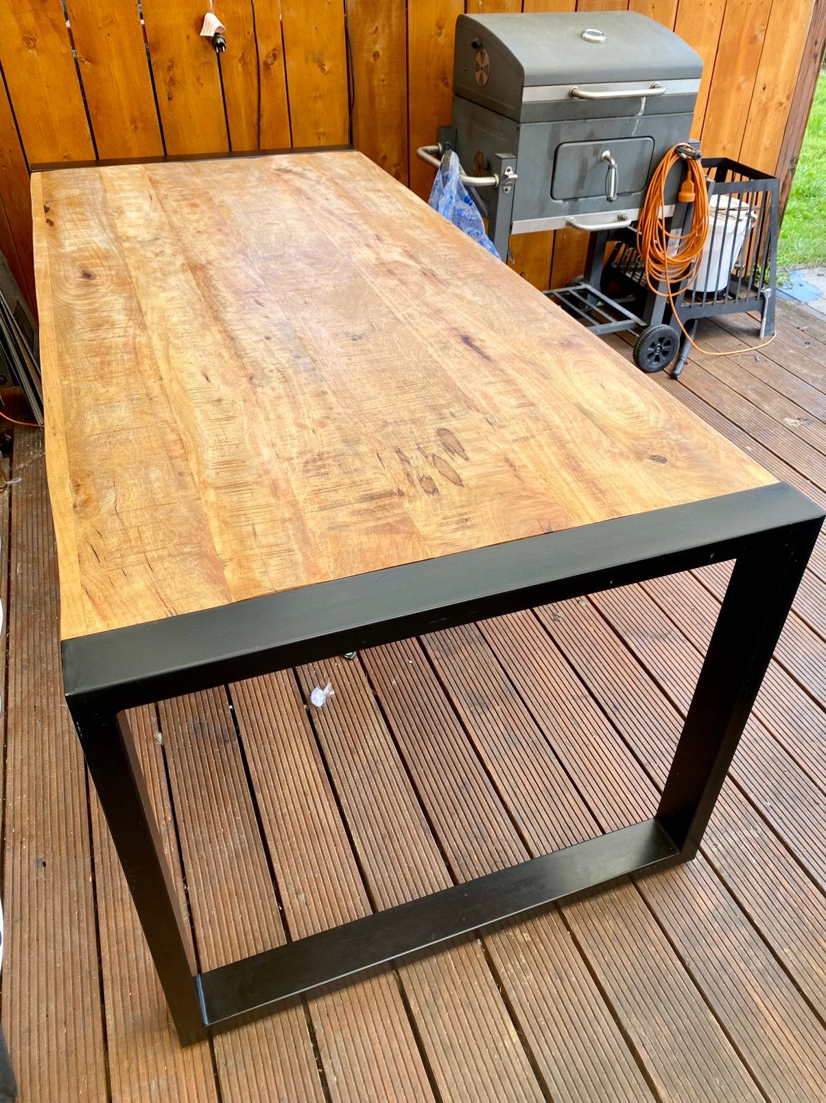 Mango eettafel, Huis en Inrichting, Tafels | Eettafels, Ophalen, Gebruikt, 100 tot 150 cm, 150 tot 200 cm