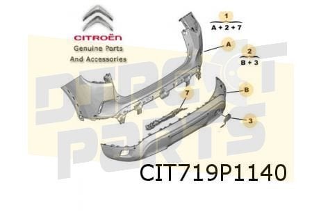 Citroën C5 Aircross (12/18-5/22) achterbumper (Te Spuiten) (, Auto-onderdelen, Verzenden, -, Nieuw, Achter