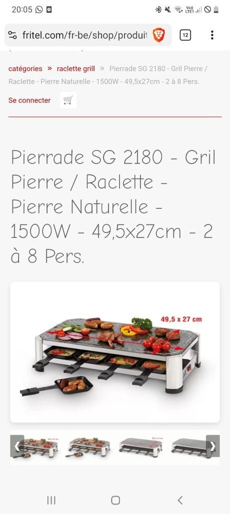 Appareil à raclette et pierrade, Enlèvement, Utilisé, 4 à 7 personnes