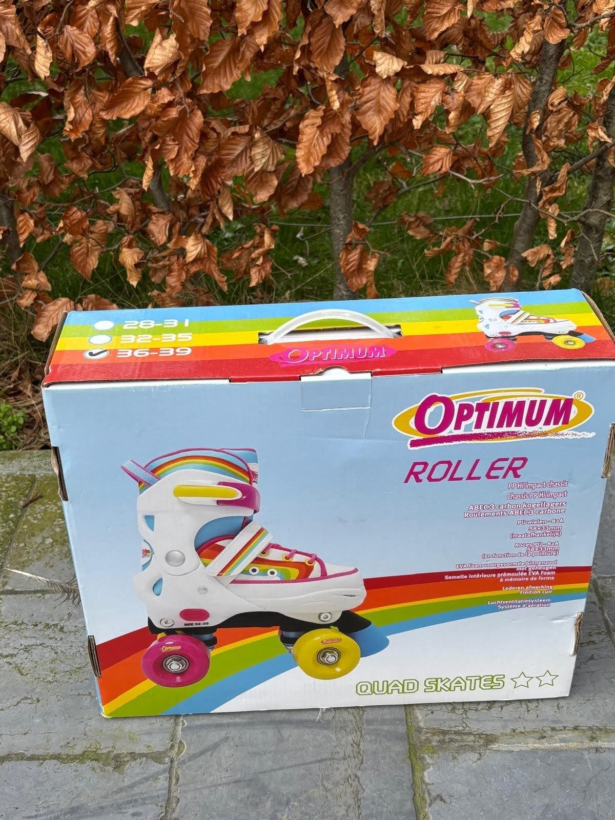 Rolschaatsen meisje mt 36 tot 39 merk Optimum, Enlèvement ou Envoi