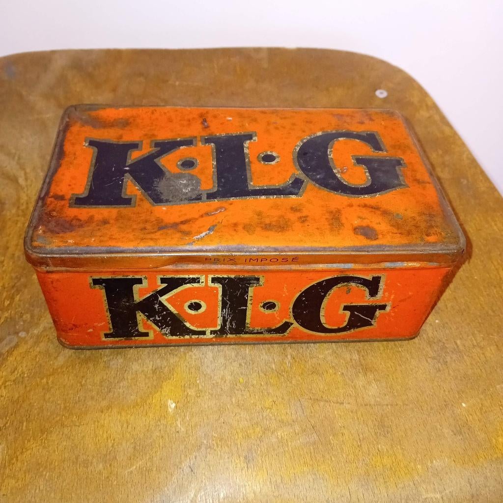 Vintage blik bougies KLG, Verzamelen, Ophalen of Verzenden, Gebruikt