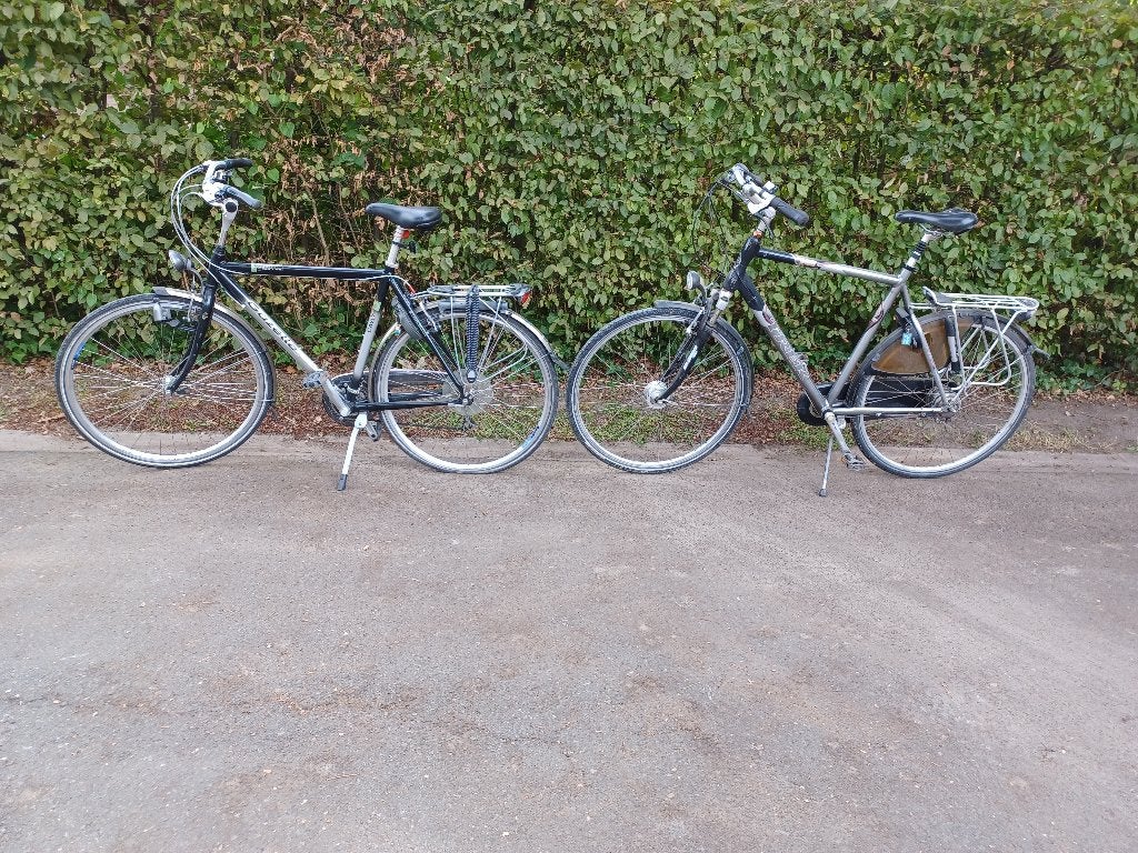 2 herenfietsen, Fietsen en Brommers, Ophalen, Gebruikt, Versnellingen, 57 tot 61 cm