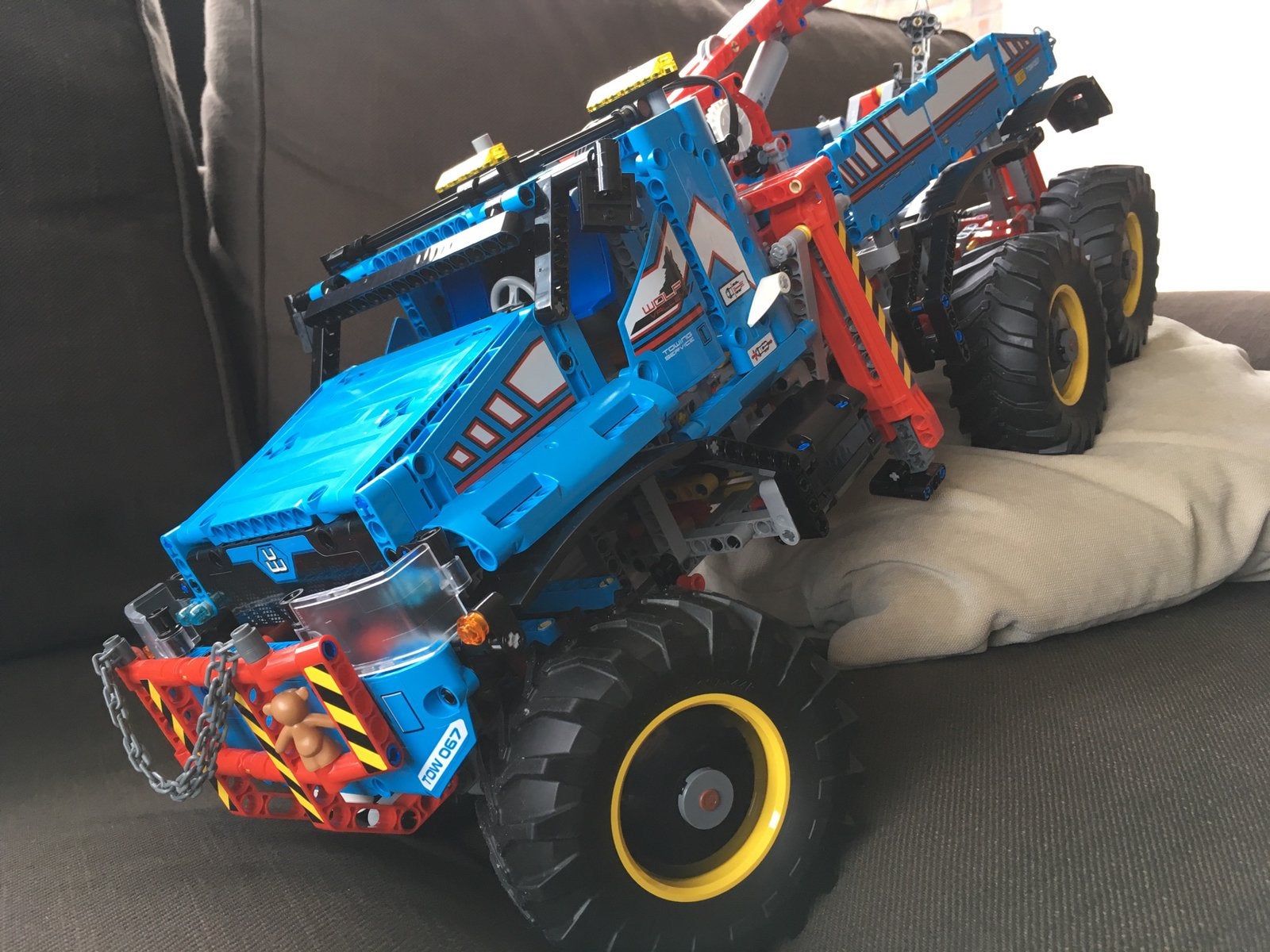 Lego technics, grote zeswieler met kraan met boekje, complet, Kinderen en Baby's, Speelgoed | Duplo en Lego, Ophalen of Verzenden